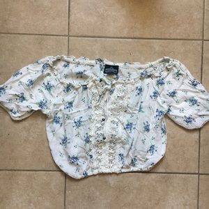 Floral Lace Crop Top